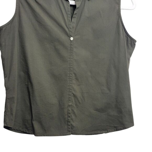 Tailor New York Green Tank Blouse Size Medium - Picture 4 of 5